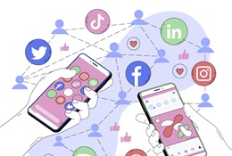 Image describing social medium links of JobsReach Recruit